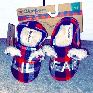 Lil’ Bear Checkered Holiday Slippers